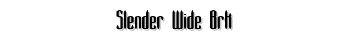 Slender Wide BRK font